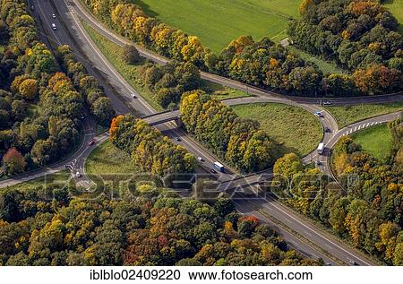 "Aerial view, B224 highway exit, autumn, Gelsenkirchen, Ruhr region, North Rhine-Westphalia, Germany, Europe" View Large Photo Image Stock Image - "Aerial view, B224 highway exit, autumn, Gelsenkirchen, Ruhr region, North Rhine-Westphalia, Germany, Europe". Fotosearch