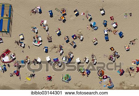 Stock Image - "Aerial view, bathing beach, Uckeritz, Usedom, Mecklenburg-Western Pomerania, Germany, Europe". Fotosearch