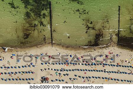 "Aerial view, beach chairs on the beach, Kuhlungsborn, Mecklenburg-Western Pomerania, Germany, Europe" View Large Photo Image Stock Photo - "Aerial view, beach chairs on the beach, Kuhlungsborn, Mecklenburg-Western Pomerania, Germany, Europe". Fotosearch