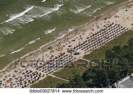 "Aerial view, beach in Binz on the island of Ruegen, Rugen, Binz, Mecklenburg-Western Pomerania, Germany, Europe" View Large Photo Image Picture - "Aerial view, beach in Binz on the island of Ruegen, Rugen, Binz, Mecklenburg-Western Pomerania, Germany, Europe". Fotosearch