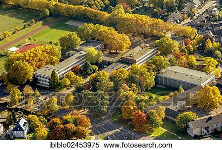"Aerial view, Beisenkamp Gymnasium, a high school, in autumn, Hamm, Ruhr area, North Rhine-Westphalia, Germany, Europe" View Large Photo Image Stock Photography - "Aerial view, Beisenkamp Gymnasium, a high school, in autumn, Hamm, Ruhr area, North Rhine-Westphalia, Germany, Europe". Fotosearch