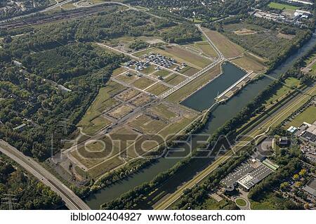 "Aerial view, Bismarck area, Stadtquartier am Wasser development area, Karl-Arnold-Weg street, Gelsenkirchen, Ruhr area, North Rhine-Westphalia, Germany, Europe" View Large Photo Image Stock Photo - "Aerial view, Bismarck area, Stadtquartier am Wasser development area, Karl-Arnold-Weg street, Gelsenkirchen, Ruhr area, North Rhine-Westphalia, Germany, Europe". Fotosearch