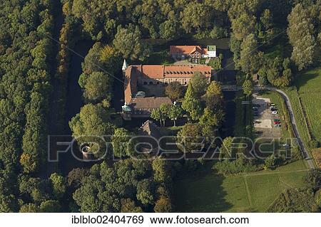 "Aerial view, Bladenhorst moated castle, Castrop-Rauxel, Ruhr area, North Rhine-Westphalia, Germany, Europe" View Large Photo Image Stock Photo - "Aerial view, Bladenhorst moated castle, Castrop-Rauxel, Ruhr area, North Rhine-Westphalia, Germany, Europe". Fotosearch