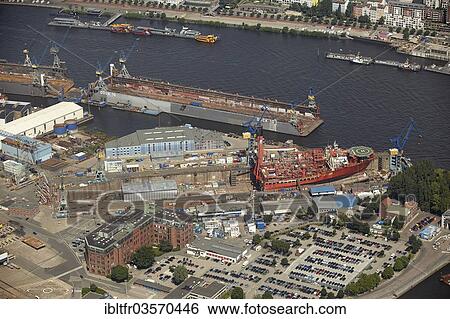 "Aerial view, Blohm and Voss shipyards, Hamburg, Hamburg, Germany, Europe" View Large Photo Image Stock Photograph - "Aerial view, Blohm and Voss shipyards, Hamburg, Hamburg, Germany, Europe". Fotosearch