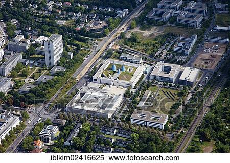 Aerial view, Bonn, Bonn Museum of Modern Art and Ausstellungshalle exhibition hall, Rhineland region, North Rhine-Westphalia, Germany, Europe View Large Photo Image Stock Photography - Aerial view, Bonn, Bonn Museum of Modern Art and Ausstellungshalle exhibition hall, Rhineland region, North Rhine-Westphalia, Germany, Europe. Fotosearch