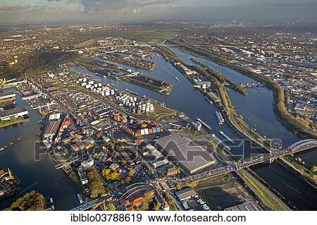 "Aerial view, bridge construction at the Rhenus Partnerschaft, Vinckeufer shore, Port of Duisburg, Duisport, Ruhr River, Homberg-Ruhrort-Baerl, Duisburg, Ruhr area, North Rhine-Westphalia, Germany, Europe" View Large Photo Image Stock Photo - "Aerial view, bridge construction at the Rhenus Partnerschaft, Vinckeufer shore, Port of Duisburg, Duisport, Ruhr River, Homberg-Ruhrort-Baerl, Duisburg, Ruhr area, North Rhine-Westphalia, Germany, Europe". Fotosearch