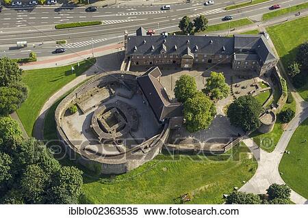 "Aerial view, Broich castle ruins and Broich castle, Muelheim an der Ruhr, Ruhr region, North Rhine-Westphalia, Germany, Europe" View Large Photo Image Stock Photography - "Aerial view, Broich castle ruins and Broich castle, Muelheim an der Ruhr, Ruhr region, North Rhine-Westphalia, Germany, Europe". Fotosearch