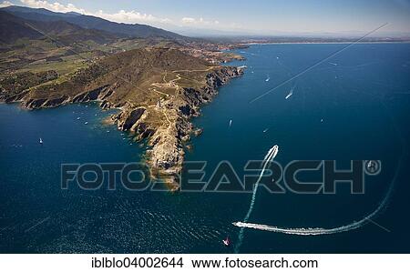 "Aerial view, Cap Bear, Port-Vendres, Languedoc-Roussillon, France, Europe" View Large Photo Image Picture - "Aerial view, Cap Bear, Port-Vendres, Languedoc-Roussillon, France, Europe". Fotosearch