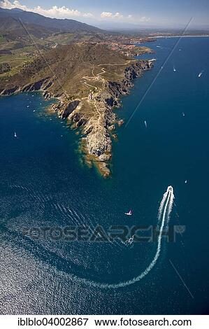 "Aerial view, Cap Bear, Port-Vendres, Languedoc-Roussillon, France, Europe" View Large Photo Image Stock Photo - "Aerial view, Cap Bear, Port-Vendres, Languedoc-Roussillon, France, Europe". Fotosearch