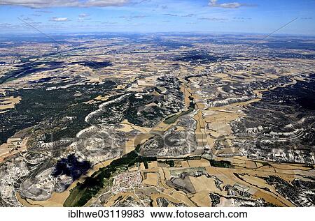 "Aerial view, Castilian countryside, Soria, Castile and Leon, Spain, Europe" View Large Photo Image Stock Image - "Aerial view, Castilian countryside, Soria, Castile and Leon, Spain, Europe". Fotosearch