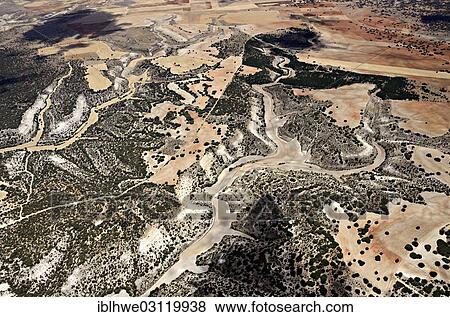 "Aerial view, Castilian countryside, Soria, Castile and Leon, Spain, Europe" View Large Photo Image Stock Photo - "Aerial view, Castilian countryside, Soria, Castile and Leon, Spain, Europe". Fotosearch