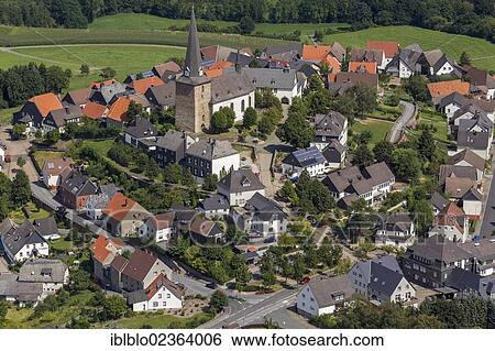 "Aerial view, Catholic Church of St. Clement, Kallenhardt, Ruethen, Sauerland, North Rhine-Westphalia, Germany, Europe" View Large Photo Image Stock Photograph - "Aerial view, Catholic Church of St. Clement, Kallenhardt, Ruethen, Sauerland, North Rhine-Westphalia, Germany, Europe". Fotosearch