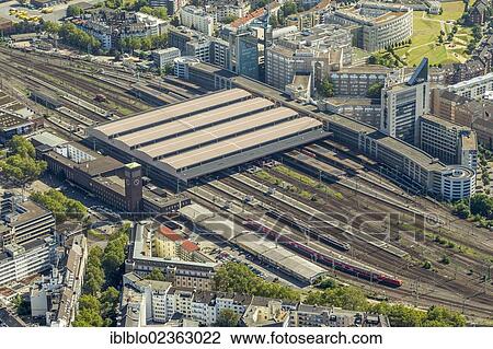 "Aerial view, central railway station of Duesseldorf, Rhineland, North Rhine-Westphalia, Germany, Europe" View Large Photo Image Stock Image - "Aerial view, central railway station of Duesseldorf, Rhineland, North Rhine-Westphalia, Germany, Europe". Fotosearch