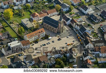 "Aerial view, Church of Saint Maximin, Pachten, Dillingen-Saar, Saarland, Germany, Europe" View Large Photo Image Stock Image - "Aerial view, Church of Saint Maximin, Pachten, Dillingen-Saar, Saarland, Germany, Europe". Fotosearch