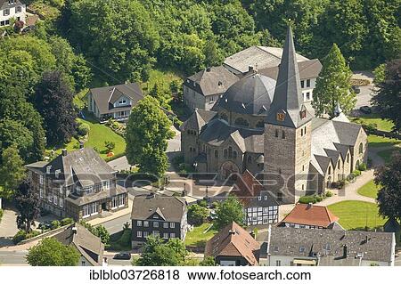 "Aerial view, Church of St. Blasius, Balve, North Rhine-Westphalia, Germany, Europe" View Large Photo Image Stock Photo - "Aerial view, Church of St. Blasius, Balve, North Rhine-Westphalia, Germany, Europe". Fotosearch