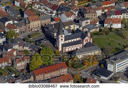 "Aerial view, Church of St Peter, late Romanesque three-nave basilica, city centre, Merzig, Saarland, Germany, Europe" View Large Photo Image Stock Photo - "Aerial view, Church of St Peter, late Romanesque three-nave basilica, city centre, Merzig, Saarland, Germany, Europe". Fotosearch