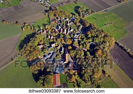 "Aerial view, circular village, Rundlingsdorf, Rundling Schreyahn, Schreyahn, Wendland, Lower Saxony, Germany, Europe" View Large Photo Image Stock Photo - "Aerial view, circular village, Rundlingsdorf, Rundling Schreyahn, Schreyahn, Wendland, Lower Saxony, Germany, Europe". Fotosearch