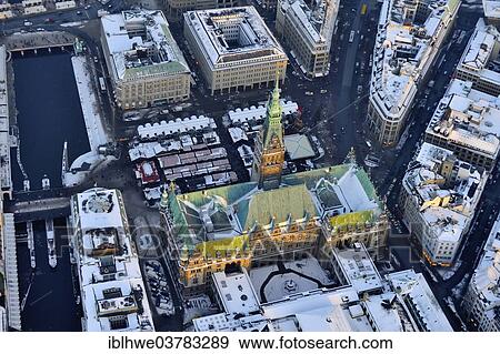 "Aerial view, city hall and Christmas Market, Hamburg, Germany, Europe" View Large Photo Image Stock Photo - "Aerial view, city hall and Christmas Market, Hamburg, Germany, Europe". Fotosearch