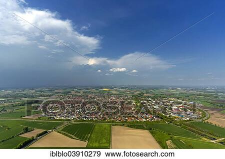 "Aerial view, cityscape of Olfen, Munsterland, North Rhine-Westphalia, Germany, Europe" View Large Photo Image Stock Photo - "Aerial view, cityscape of Olfen, Munsterland, North Rhine-Westphalia, Germany, Europe". Fotosearch