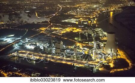"Aerial view, coal-fired power plant in Duisburg-Walsum, STEAG, municipal utility, Rhine, at night, Walsum, Duisburg, Ruhr district, North Rhine-Westphalia, Germany, Europe" View Large Photo Image Stock Photo - "Aerial view, coal-fired power plant in Duisburg-Walsum, STEAG, municipal utility, Rhine, at night, Walsum, Duisburg, Ruhr district, North Rhine-Westphalia, Germany, Europe". Fotosearch