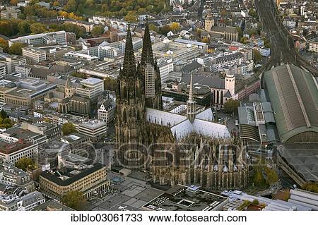 "Aerial view, Cologne Cathedral, a UNESCO World Heritage Site, seat of the administration of the Archdiocese of Cologne, city centre, Cologne, Rhineland, North Rhine-Westphalia, Germany, Europe" View Large Photo Image Stock Image - "Aerial view, Cologne Cathedral, a UNESCO World Heritage Site, seat of the administration of the Archdiocese of Cologne, city centre, Cologne, Rhineland, North Rhine-Westphalia, Germany, Europe". Fotosearch