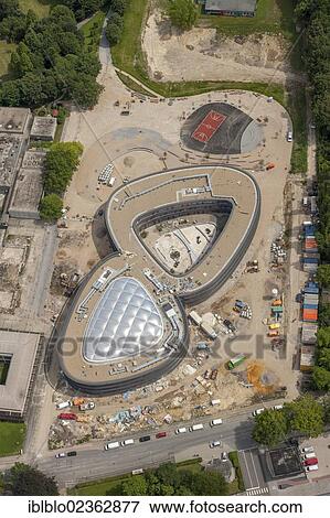 "Aerial view, construction site of a new school, Neues Gymnasium, Bochum, Ruhr area, North Rhine-Westphalia, Germany, Europe" View Large Photo Image Stock Photo - "Aerial view, construction site of a new school, Neues Gymnasium, Bochum, Ruhr area, North Rhine-Westphalia, Germany, Europe". Fotosearch