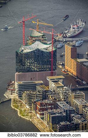 "Aerial view, construction site of the Elbe Philharmonic Hall, HafenCity, Hamburg, Germany, Europe" View Large Photo Image Stock Image - "Aerial view, construction site of the Elbe Philharmonic Hall, HafenCity, Hamburg, Germany, Europe". Fotosearch