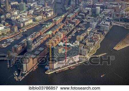 "Aerial view, construction site of the Elbe Philharmonic Hall, HafenCity, Hamburg, Germany, Europe" View Large Photo Image Stock Photo - "Aerial view, construction site of the Elbe Philharmonic Hall, HafenCity, Hamburg, Germany, Europe". Fotosearch