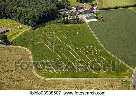 "Aerial view, corn maze in the shape of the statue of Christ the Redeemer in Rio de Janeiro for the 2014 FIFA World Cup, Selm, Ruhr district, North Rhine-Westphalia, Germany, Europe" View Large Photo Image Stock Photo - "Aerial view, corn maze in the shape of the statue of Christ the Redeemer in Rio de Janeiro for the 2014 FIFA World Cup, Selm, Ruhr district, North Rhine-Westphalia, Germany, Europe". Fotosearch