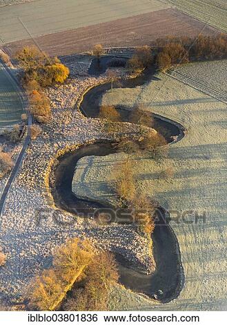 "Aerial view, course of the Ahse river with meanders, renaturation, Hamm, Ruhr area, North Rhine-Westphalia, Germany, Europe" View Large Photo Image Stock Photograph - "Aerial view, course of the Ahse river with meanders, renaturation, Hamm, Ruhr area, North Rhine-Westphalia, Germany, Europe". Fotosearch