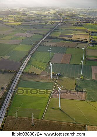 "Aerial view, cultivated landscape with wind turbines, near Ense, North Rhine-Westphalia, Germany, Europe" View Large Photo Image Picture - "Aerial view, cultivated landscape with wind turbines, near Ense, North Rhine-Westphalia, Germany, Europe". Fotosearch