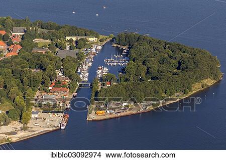 "Aerial view, Daenholm island, naval port, Stralsund, Mecklenburg-Western Pomerania, Germany, Europe" View Large Photo Image Picture - "Aerial view, Daenholm island, naval port, Stralsund, Mecklenburg-Western Pomerania, Germany, Europe". Fotosearch