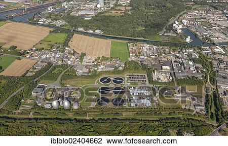 "Aerial view, Deusen Emscherklaeranlage sewage treatment plant, Huckarde, Dortmund, Ruhr area, North Rhine-Westphalia, Germany, Europe" View Large Photo Image Stock Image - "Aerial view, Deusen Emscherklaeranlage sewage treatment plant, Huckarde, Dortmund, Ruhr area, North Rhine-Westphalia, Germany, Europe". Fotosearch