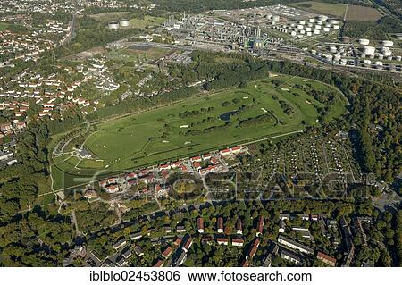 "Aerial view, development area, Horst Racecourse, Am Schloss Horst, Gelsenkirchen, Ruhr area, North Rhine-Westphalia, Germany, Europe" View Large Photo Image Stock Photograph - "Aerial view, development area, Horst Racecourse, Am Schloss Horst, Gelsenkirchen, Ruhr area, North Rhine-Westphalia, Germany, Europe". Fotosearch