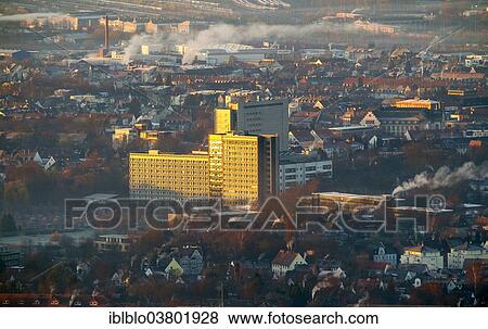 "Aerial view, downtown with Oberlandesgericht Hamm Higher Regional Court, morning light, Hamm, Ruhr area, North Rhine-Westphalia, Germany, Europe" View Large Photo Image Stock Photo - "Aerial view, downtown with Oberlandesgericht Hamm Higher Regional Court, morning light, Hamm, Ruhr area, North Rhine-Westphalia, Germany, Europe". Fotosearch