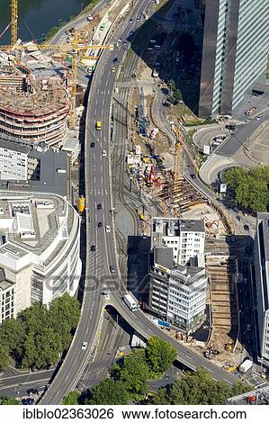 "Aerial view, Dreischeibenhaus office building, Tausendfuessler, nickname for the elevated road, Jan-Wellem-Platz square, Ernst-Schneider-Platz square, Duesseldorf, Rhineland, North Rhine-Westphalia, Germany, Europe" View Large Photo Image Stock Photograph - "Aerial view, Dreischeibenhaus office building, Tausendfuessler, nickname for the elevated road, Jan-Wellem-Platz square, Ernst-Schneider-Platz square, Duesseldorf, Rhineland, North Rhine-Westphalia, Germany, Europe". Fotosearch