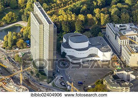 "Aerial view, Dreischeibenhaus building, Gustaf-Gruendgens-Platz square, theatre, Duesseldorf, Rhineland region, North Rhine-Westphalia, Germany, Europe" View Large Photo Image Stock Photograph - "Aerial view, Dreischeibenhaus building, Gustaf-Gruendgens-Platz square, theatre, Duesseldorf, Rhineland region, North Rhine-Westphalia, Germany, Europe". Fotosearch