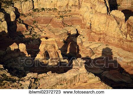 "Aerial view, Druid Arch with shadows, Elephant Canyon, Needles District, Canyonlands National Park, Utah, USA" View Large Photo Image Stock Image - "Aerial view, Druid Arch with shadows, Elephant Canyon, Needles District, Canyonlands National Park, Utah, USA". Fotosearch