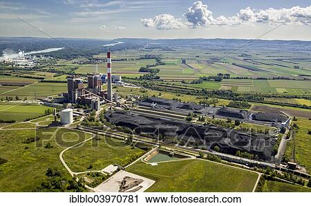 Stock Image - "Aerial view, Durnrohr power plant, Zwentendorf an der Donau, Lower Austria, Austria, Europe". Fotosearch