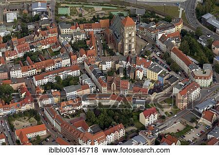 "Aerial view, eastern part of the old town with St Nicholas Church, Rostock, Rostock, Mecklenburg-Western Pomerania, Germany, Europe" View Large Photo Image Stock Photo - "Aerial view, eastern part of the old town with St Nicholas Church, Rostock, Rostock, Mecklenburg-Western Pomerania, Germany, Europe". Fotosearch