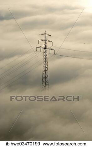 "Aerial view, electricity pylon in fog, Hamburg, Hamburg, Germany, Europe" View Large Photo Image Stock Photo - "Aerial view, electricity pylon in fog, Hamburg, Hamburg, Germany, Europe". Fotosearch