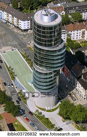 "Aerial view, Exzenterhaus, an office block, Bochum, Ruhr district, North Rhine-Westphalia, Germany, Europe" View Large Photo Image Stock Image - "Aerial view, Exzenterhaus, an office block, Bochum, Ruhr district, North Rhine-Westphalia, Germany, Europe". Fotosearch