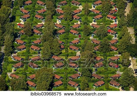 Stock Photography - "Aerial view, Ferienzentrum Schloss Dankern holiday resort, Dankernsee, Haren Ems, Emsland, Lower Saxony, Germany, Europe". Fotosearch