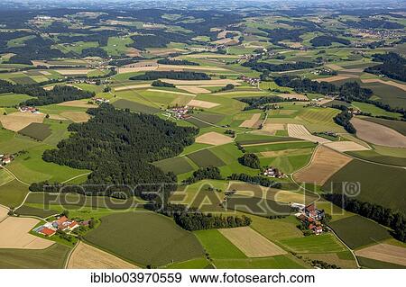 "Aerial view, fields and meadows, alpine upland, Edenwiesen, Upper Austria, Austria, Europe" View Large Photo Image Stock Photo - "Aerial view, fields and meadows, alpine upland, Edenwiesen, Upper Austria, Austria, Europe". Fotosearch