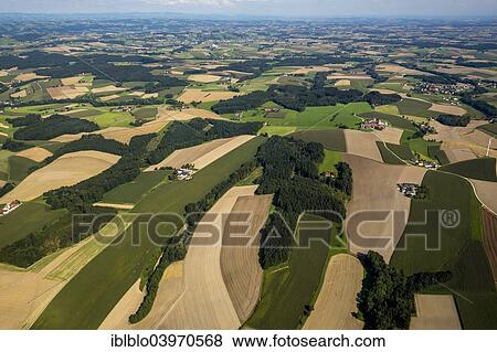 "Aerial view, fields and meadows, alpine upland, Krennhof, Upper Austria, Austria, Europe" View Large Photo Image Stock Photo - "Aerial view, fields and meadows, alpine upland, Krennhof, Upper Austria, Austria, Europe". Fotosearch