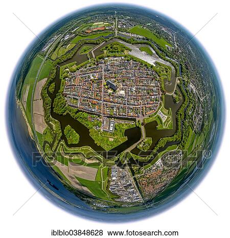 "Aerial view, fish eye image, Naarden, fortified town, Province of North-Holland, Netherlands" View Large Photo Image Stock Photo - "Aerial view, fish eye image, Naarden, fortified town, Province of North-Holland, Netherlands". Fotosearch
