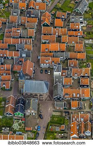 "Aerial view, fishermen's houses on the Marken peninsula, Province of North-Holland, Netherlands" View Large Photo Image Stock Image - "Aerial view, fishermen's houses on the Marken peninsula, Province of North-Holland, Netherlands". Fotosearch