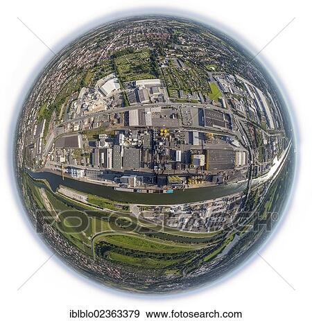 "Aerial view, fisheye shot, Broekelmann oil mill, Hamm, Datteln-Hamm Canal, city port Hamm, Ruhr Area, North Rhine-Westphalia, Germany, Europe" View Large Photo Image Stock Photo - "Aerial view, fisheye shot, Broekelmann oil mill, Hamm, Datteln-Hamm Canal, city port Hamm, Ruhr Area, North Rhine-Westphalia, Germany, Europe". Fotosearch