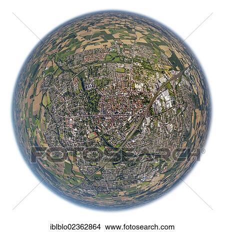 "Aerial view, fisheye shot, city centre Ahlen, Ruhr area, North Rhine-Westphalia, Germany, Europe" View Large Photo Image Picture - "Aerial view, fisheye shot, city centre Ahlen, Ruhr area, North Rhine-Westphalia, Germany, Europe". Fotosearch