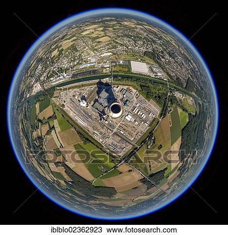 "Aerial view, fisheye shot, Datteln 4, E. ON power plant, Datteln, Ruhr Area, North Rhine-Westphalia, Germany, Europe" View Large Photo Image Stock Image - "Aerial view, fisheye shot, Datteln 4, E. ON power plant, Datteln, Ruhr Area, North Rhine-Westphalia, Germany, Europe". Fotosearch